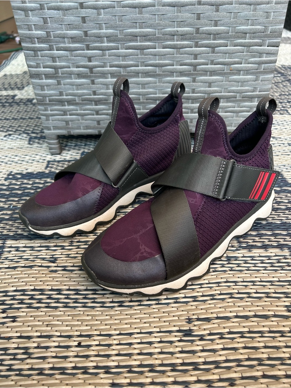 Sorel Women’s Kinetic Sneakers in Dark Plum